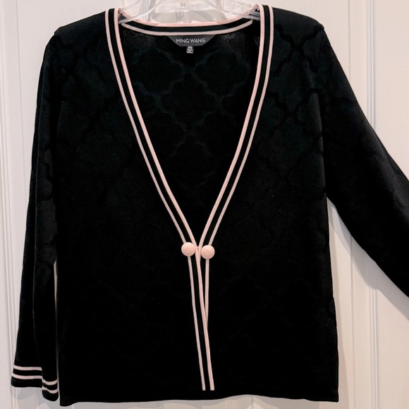 Ming Wang Blue and Pink cardigan. Size small - Picture 1 of 4